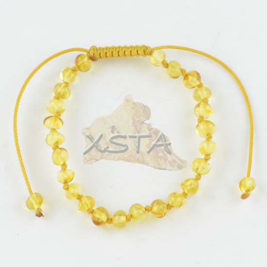 Adjustable teething bracelet yellow color